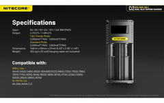 Nitecore Ci2 Dual Slot Universal Battery Charger 3000MAH, Fast Mode, Vape Wave UK