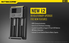 Nitecore Intellicharger NEW i2 Charger, Upgrade ,Vape Wave UK 
