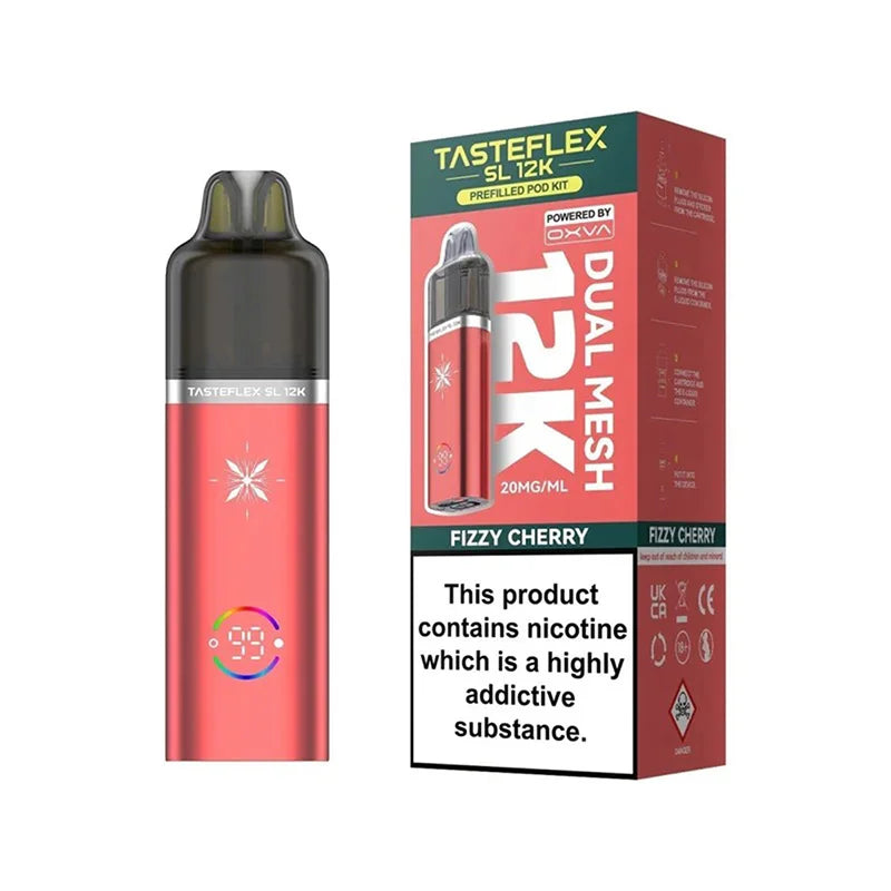 Oxva Tasteflex SL 12K Pod Vape Kit, Fizzy Cherry  Flavour, Vape Wave UK