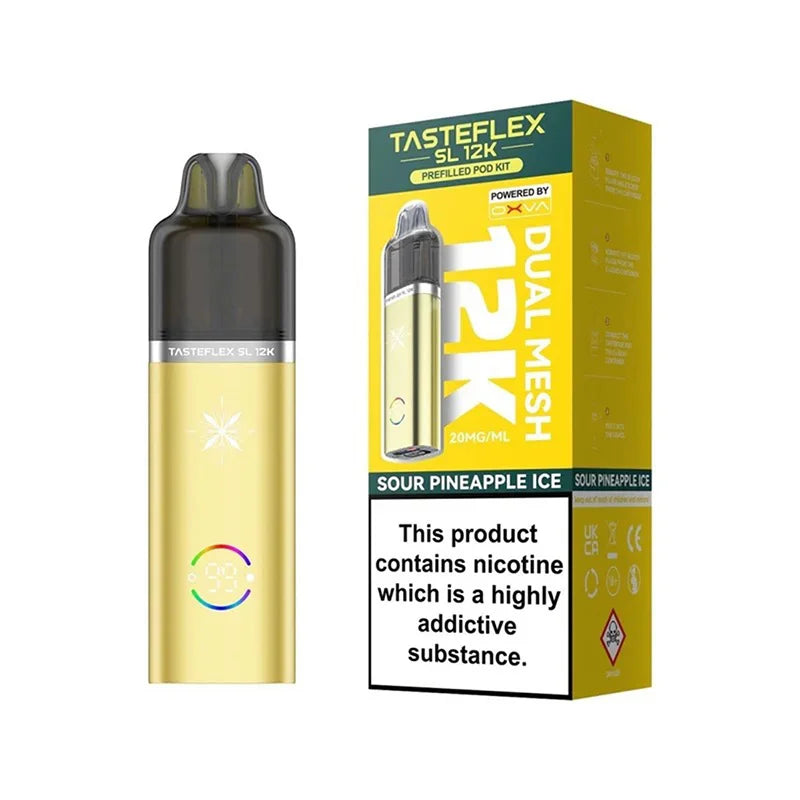 Oxva Tasteflex SL 12K Pod Vape Kit, Sour Pineapple Ice  Flavour, Vape Wave UK