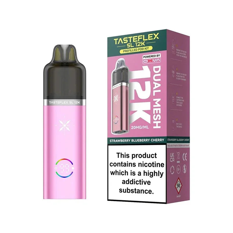 Oxva Tasteflex SL 12K Pod Vape Kit, Strawberry Blueberry Cherry  Flavour, Vape Wave UK