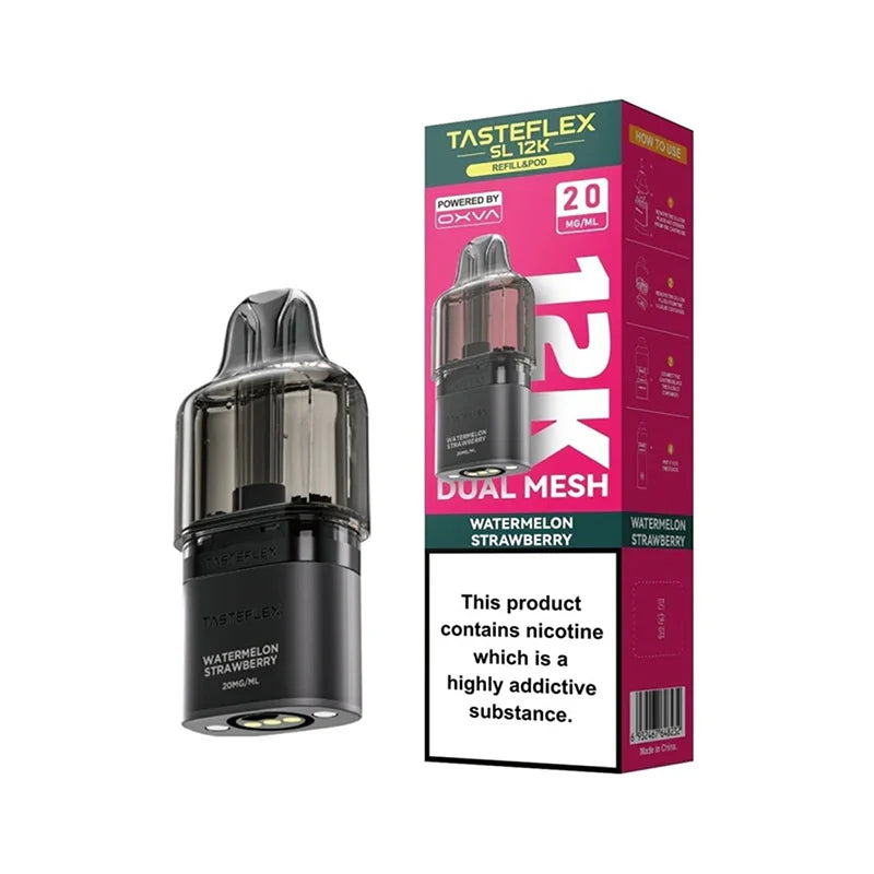 Oxva Tasteflex SL 12K Pods Dual Mesh, Blue Razz Cherry Flavour, Vape Wave UK


