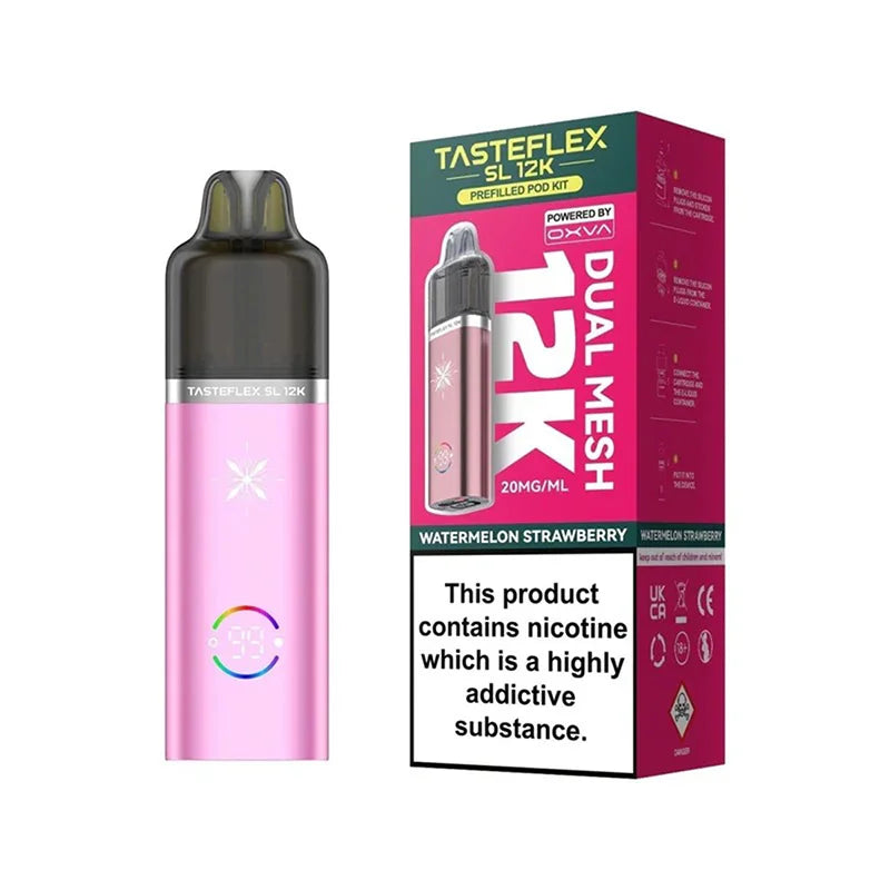Oxva Tasteflex SL 12K Pod Vape Kit, Watermelon Strawberry Flavour, Vape Wave UK
