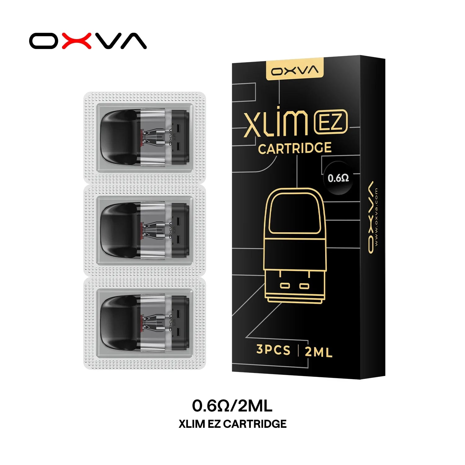 OXVA Xlim EZ Replacement Pods, 0.6 Ohm, 2ML, Vape Wave UK