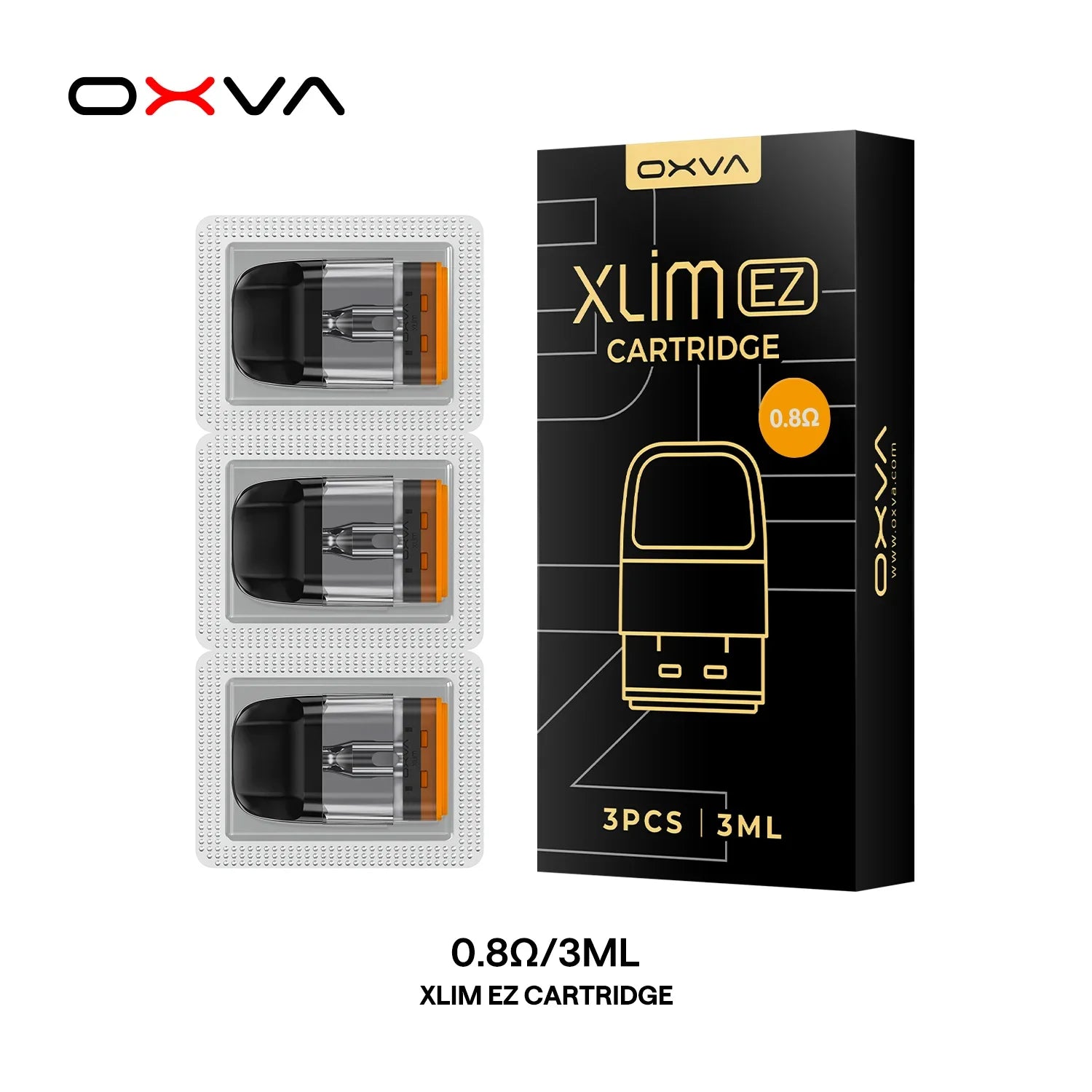 OXVA Xlim EZ Replacement Pods, 0.8Ohm, 3ML,  Vape Wave UK