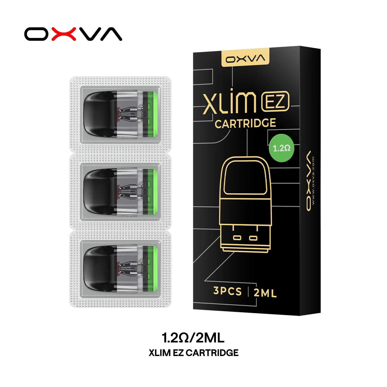 OXVA Xlim EZ Replacement Pods,1.2 Ohm, 2ML,  Vape Wave UK