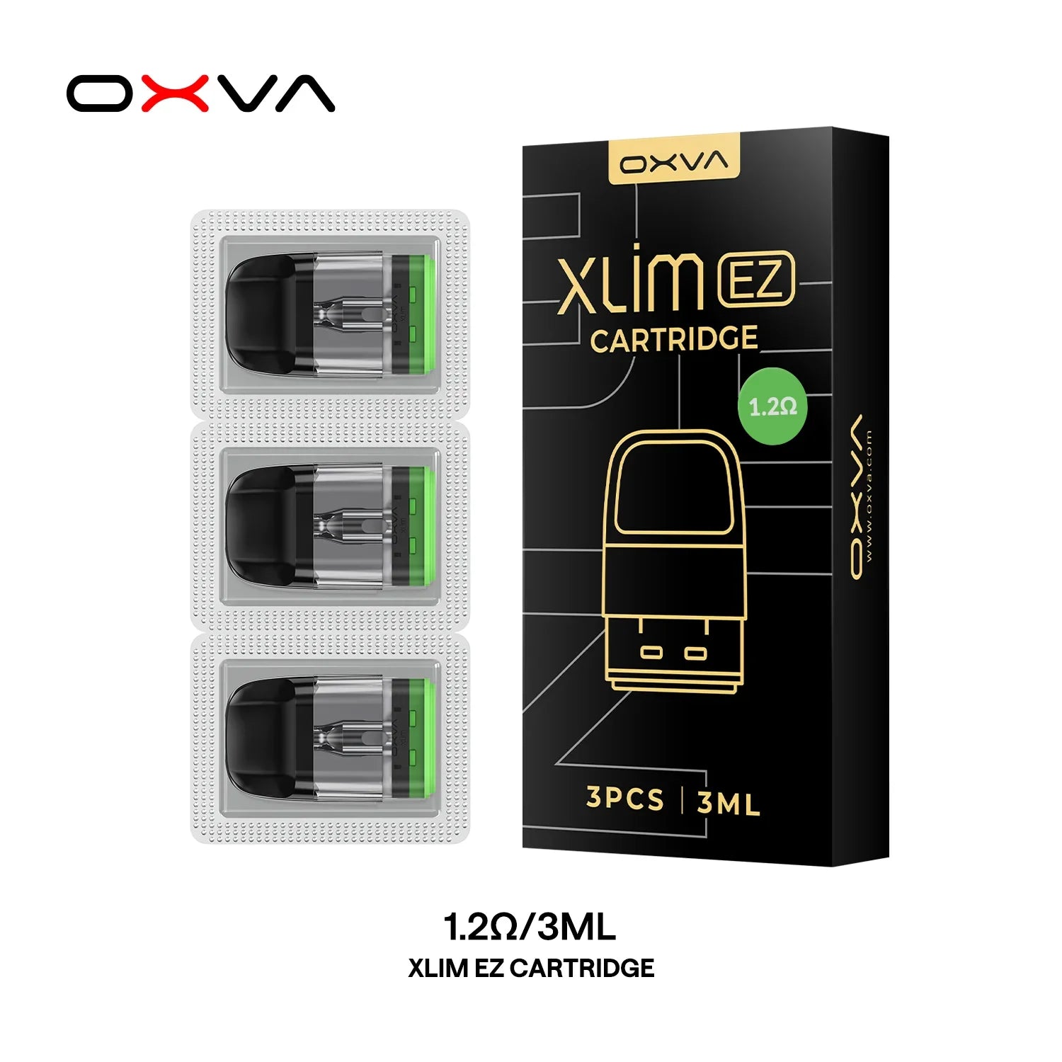 OXVA Xlim EZ Replacement Pods, 1.2 Ohm, 3ML,  Vape Wave UK