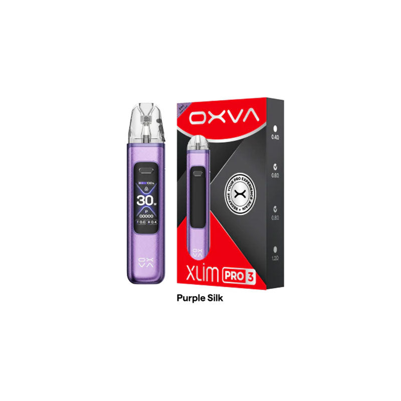 Oxva Xlim Pro 3 30W 1500mAh Pod Vape Kit , Purple Silk  Colour, Vape Wave UK