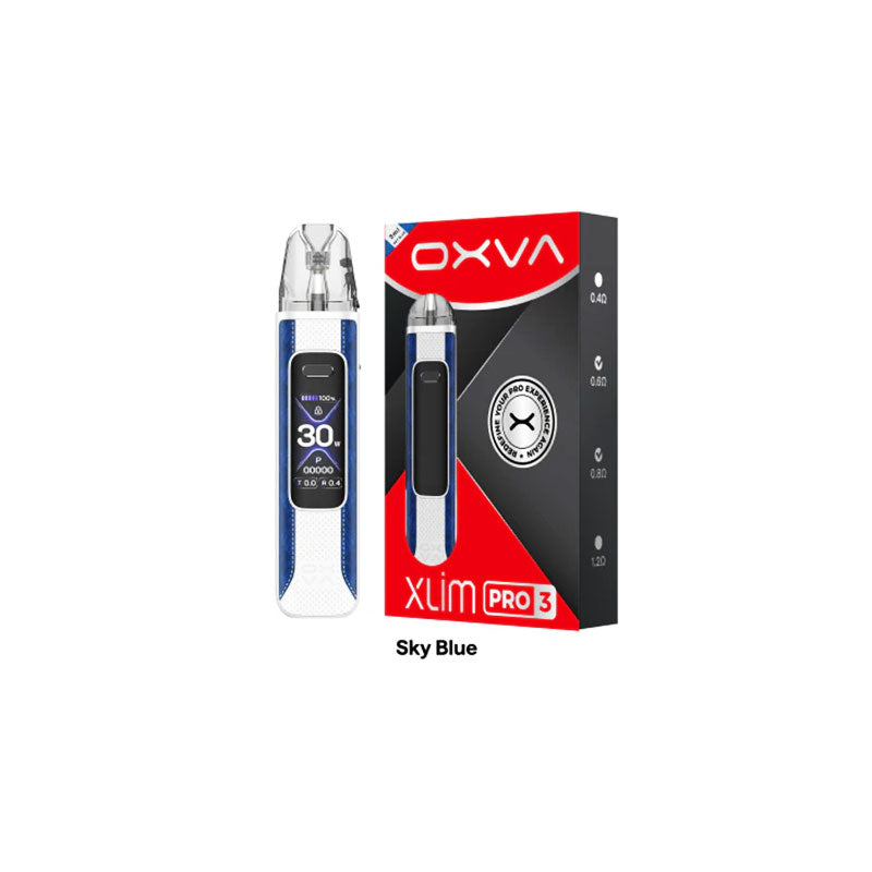 
Oxva Xlim Pro 3 30W 1500mAh Pod Vape Kit , Sky Blue  Colour, Vape Wave UK