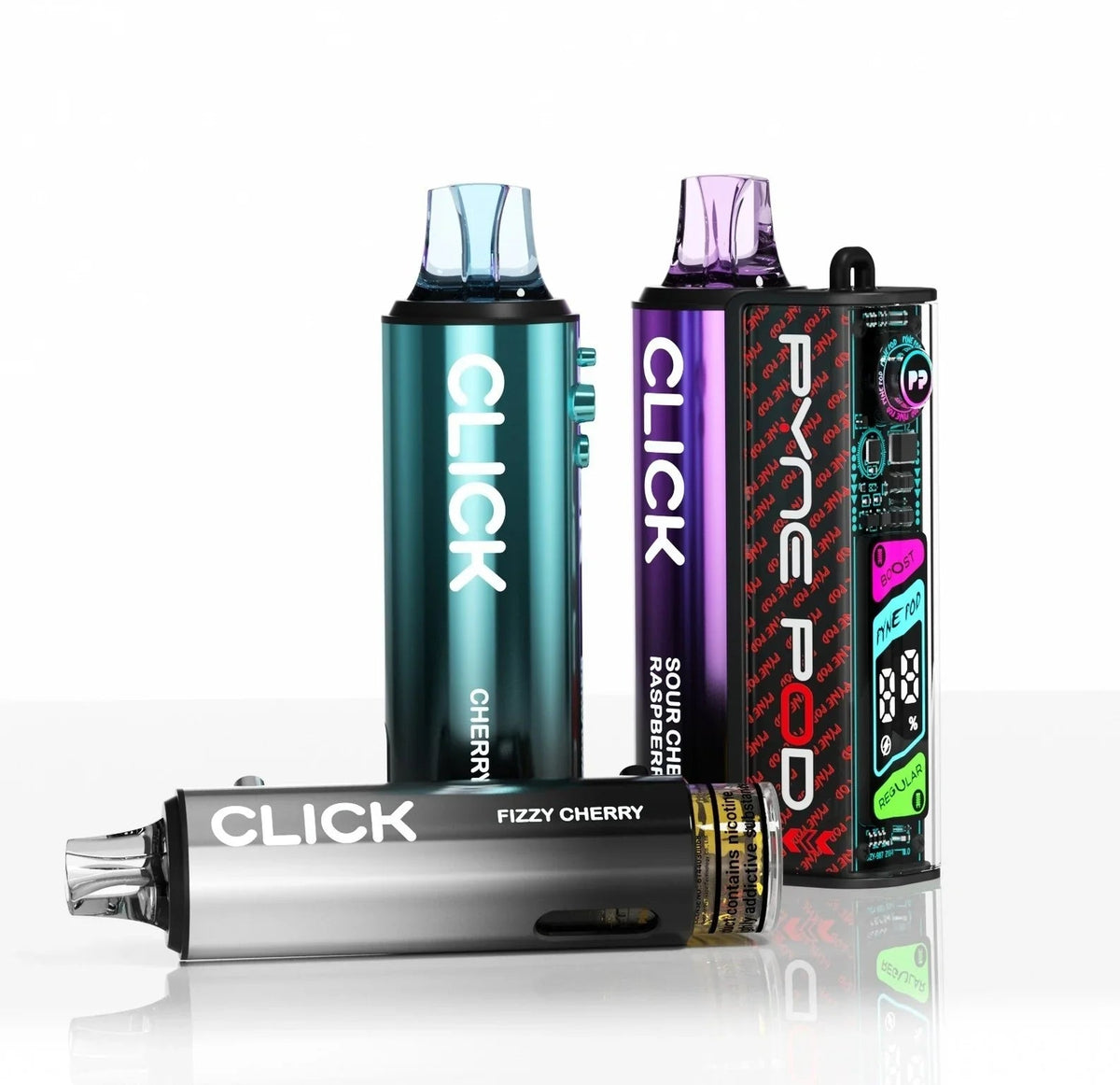 Pyne Pod Click 50,000 Puffs Prefilled Pod Kit, Cherry Edition Flavour, Vape Wave UK