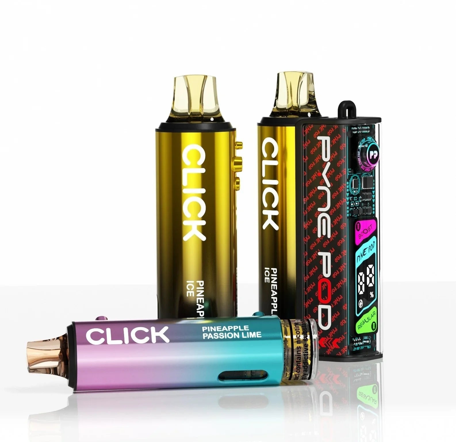Pyne Pod Click 50,000 Puffs Prefilled Pod Kit, Pineapple  Edition Flavour, Vape Wave UK