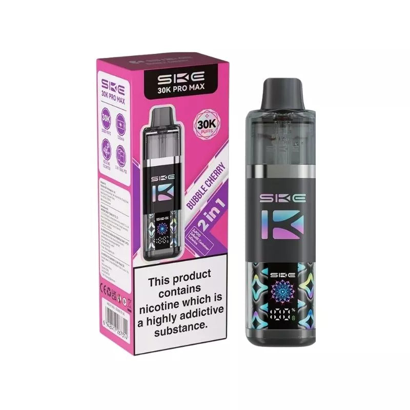 SKE 30K Pro Max Prefilled Pod Kit, Bubble Cherry  Flavour, Vape Wave UK