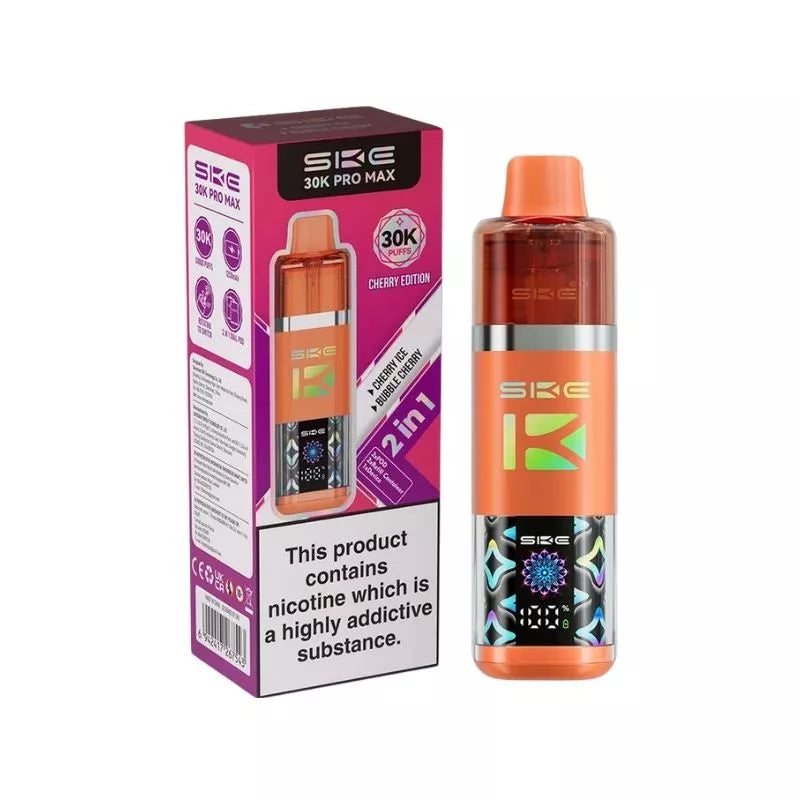 SKE 30K Pro Max Prefilled Pod Kit, Cherry  Edition Flavour, Vape Wave UK