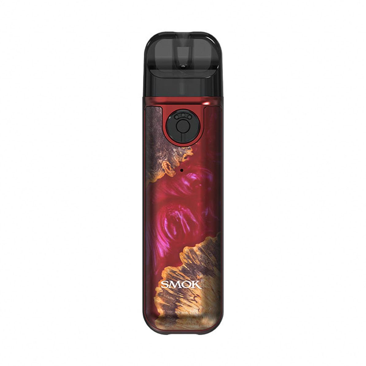 SMOK Novo 4 Mini Pod Vape Kit, Red Stabilising Wood Colour , Vape Wave UK