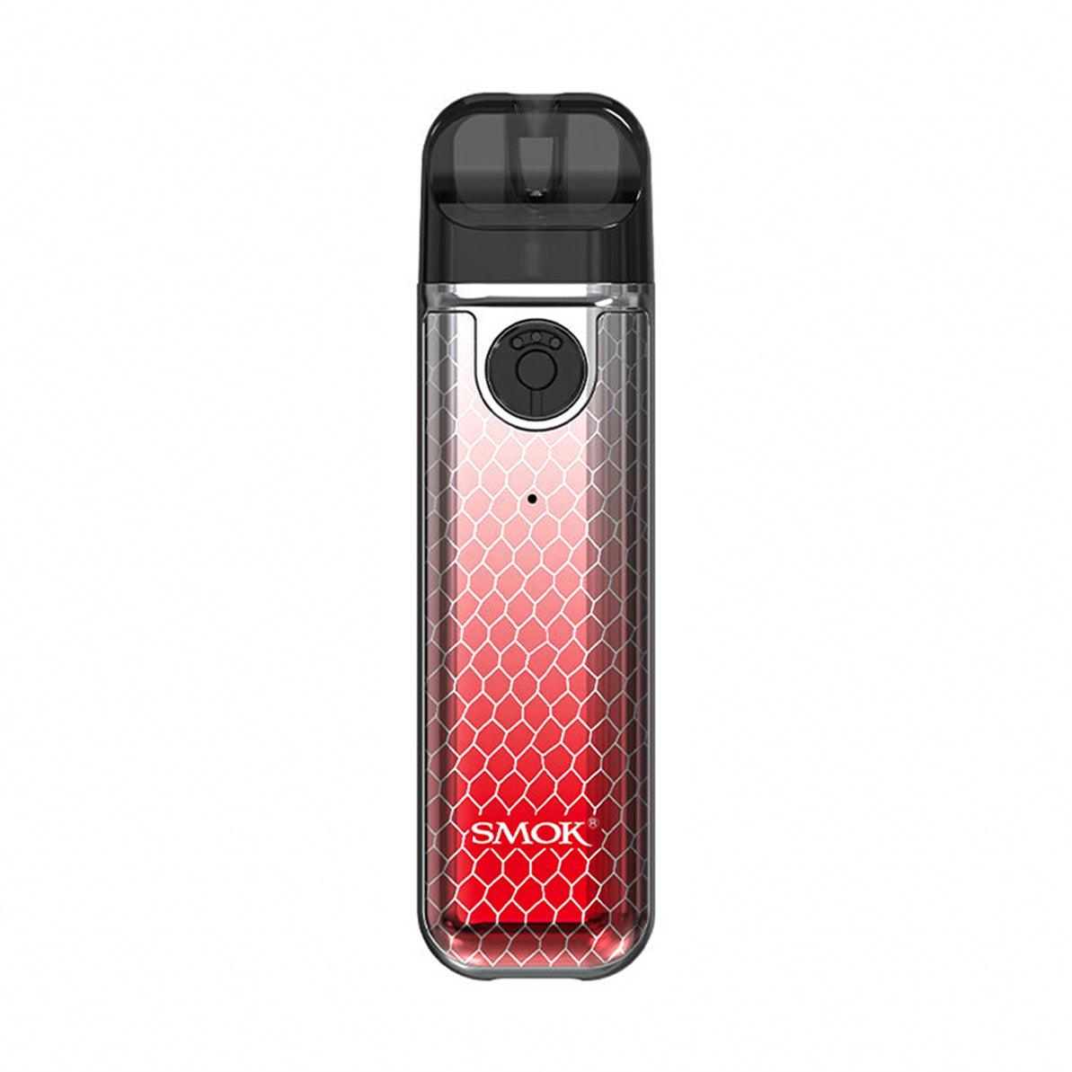 SMOK Novo 4 Mini Pod Vape Kit, Silver Red Cobra  Colour , Vape Wave UK