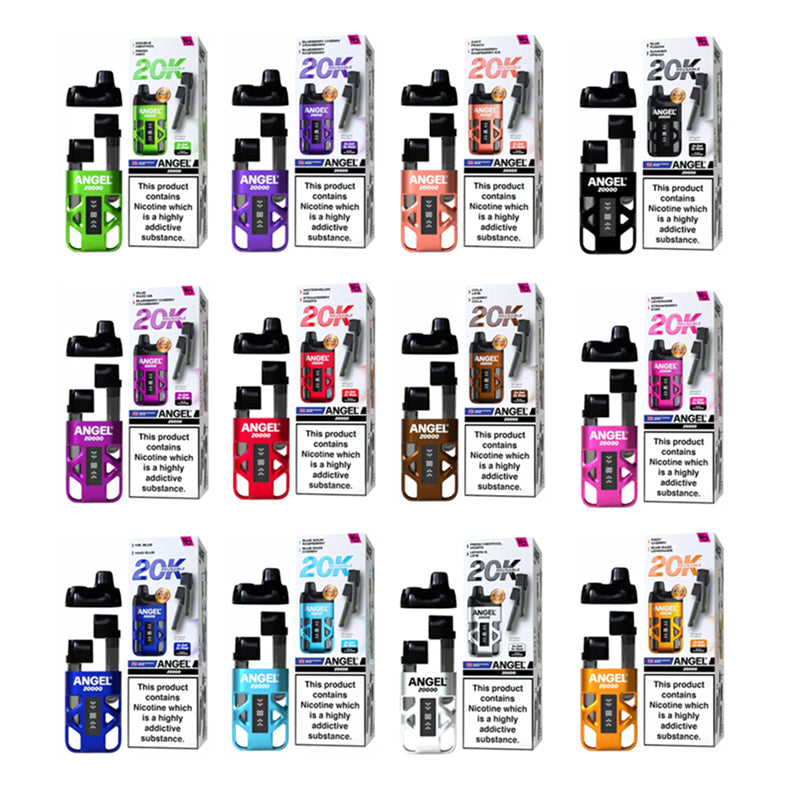 Vape Bars Angel 20,000 Prefilled Pod Vape Kit, Multi Edition Flavour, Vape Wave UK