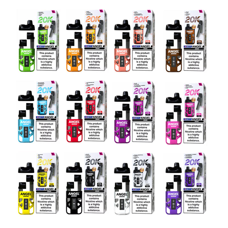 Vape Bars Angel 20,000 Prefilled Pod Vape Kit, Multi Edition Flavours, Vape Wave UK