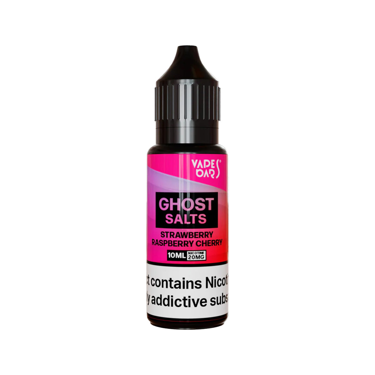 Vapes Bars Ghost Strawberry Raspberry Cherry Nic Salt, Pack Of 10, Vape Wave UK