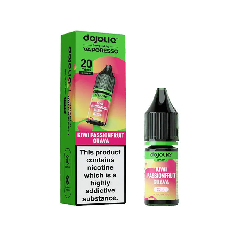 Vaporesso DojoLiq Kiwi Passion Fruit Guava Nic Salt, Pack Of 10, Vape Wave UK