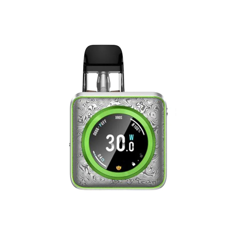 Vaporesso Xros 5 Nano Pod Kit Touchscreen And Power, Damascus Silver Colour, Vape Wave UK

