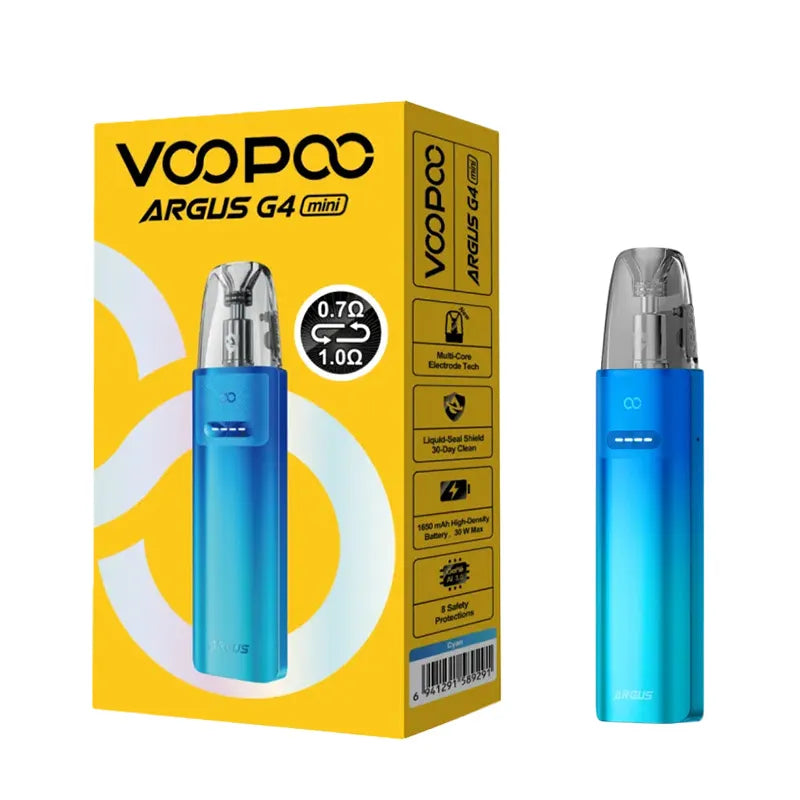 Voopoo Argus G4 Mini Pod Kit 1650MAh, Cyan Colour, Vape Wave UK