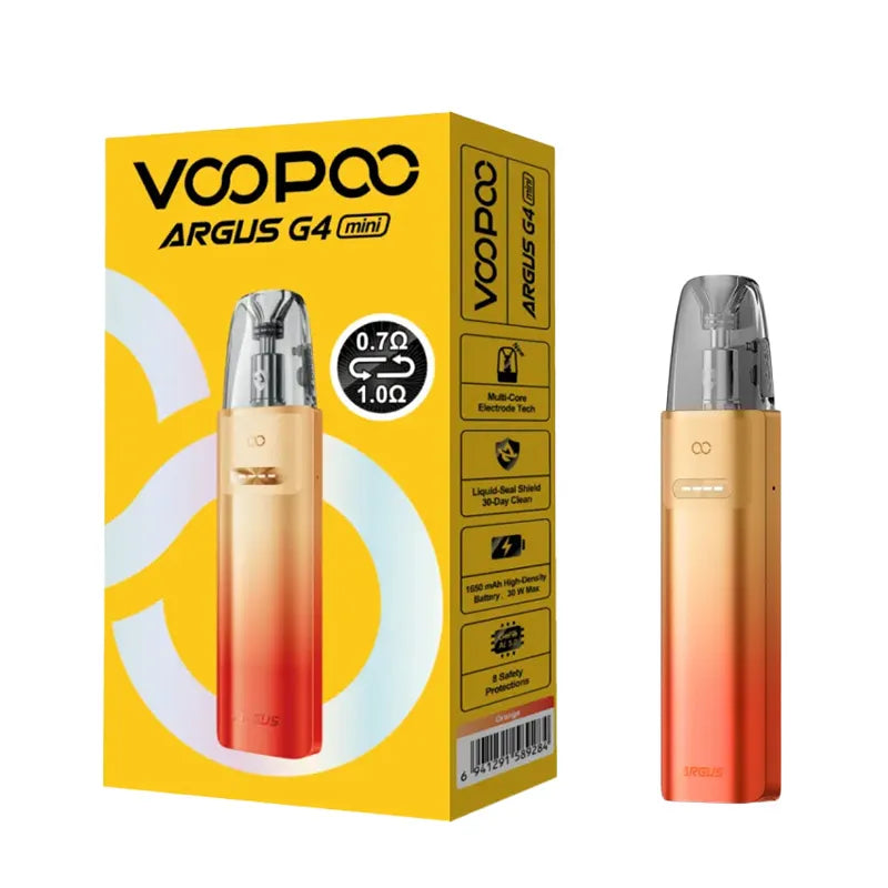 Voopoo Argus G4 Mini Pod Kit 1650MAh, Orange Colour, Vape Wave UK