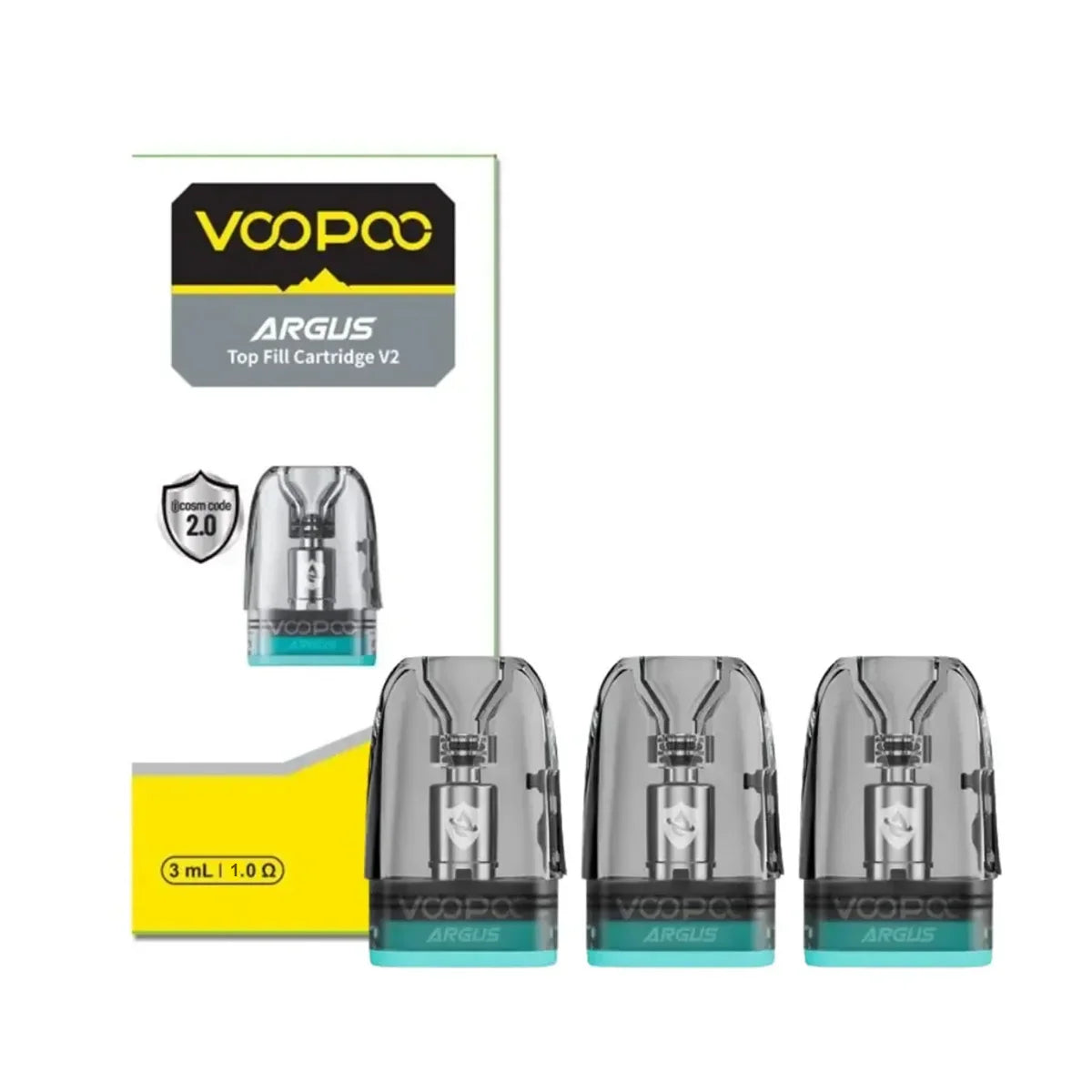 VooPoo Argus V2 Top Fill Replacement Pods, 1.0 Ohm,Vape Wave UK