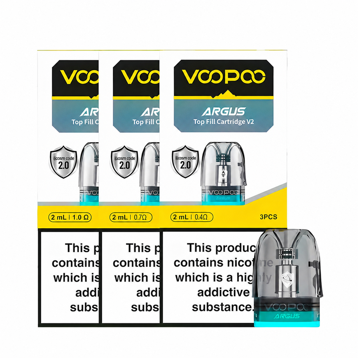 VooPoo Argus V2 Top Fill Replacement Pods, Vape Wave UK