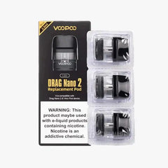 Voopoo Drag Nano 2 Replacement Pods, Pack Of 3, Vape Wave UK