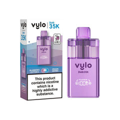Vylo Duo 35,000 Pod Kit , Blueberry Cotton K, Dragon Berries  Flavour, Vape Wave UK
